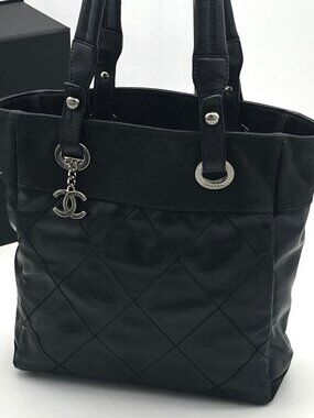 Chanel Paris Biarritz PM Tote Black